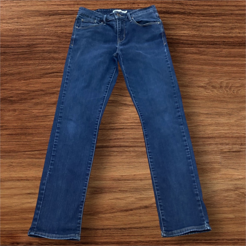 Levis Classic Mid Rise Skinny Jeans Womens 8M W29 L30 Blue Denim 58575-0165